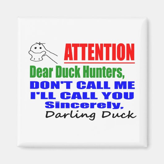 Aimant Darling Duck ne m'appelle pas (Devant)