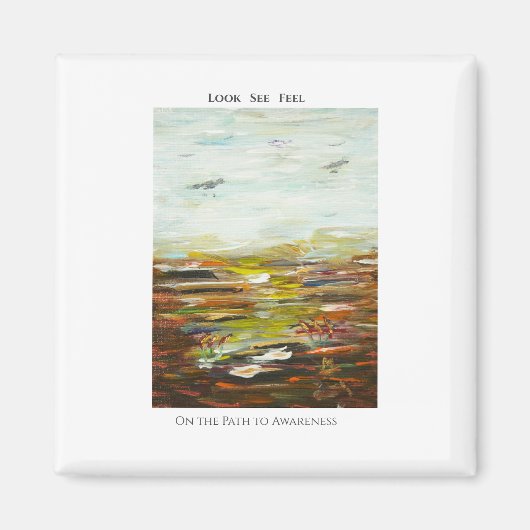 Aimant d'art abstrait - «Sur le chemin de la consc (Devant)