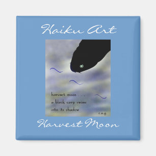 Aimant d'art de Haiku de lune de récolte