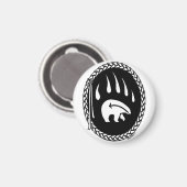 Aimant d'art de l'ours tribal Aimant d'art de la f (Recto/Verso)