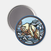 Aimant d'art de l'ours tribal Aimant d'art de la f (Recto/Verso)