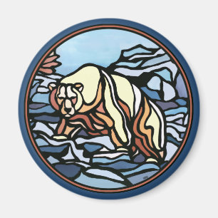 Aimant d'art de l'ours tribal Aimant d'art de la f