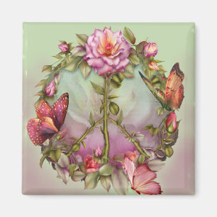 Aimant d'art de roses de paix