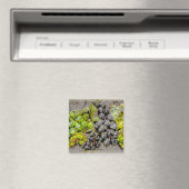 Aimant d'Art numérique de raisin vintage (In Situ (Lave-vaisselle))