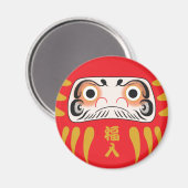 Aimant Daruma japonais (avec yeux) (Recto/Verso)