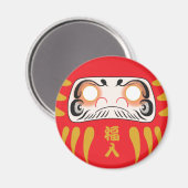 Aimant Daruma japonais (sans yeux) (Recto/Verso)