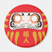 Aimant Daruma japonais (sans yeux) (Devant)