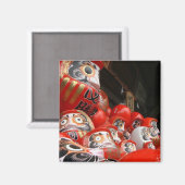 Aimant Daruma San Japonais bonne poupées de chance (Recto/Verso)