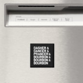 Aimant Dasher Dancer Prancer Bourbon Funny Noël Sant (In Situ (Lave-vaisselle))
