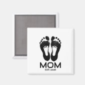 Aimant Date d'arrivée de Bébé pour Nouvelle Maman Emprein (Recto/Verso)