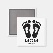 Aimant Date d'arrivée de Bébé pour Nouvelle Maman Emprein (Recto/Verso)