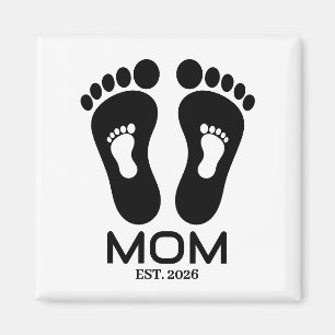 Aimant Date d'arrivée de Bébé pour Nouvelle Maman Emprein