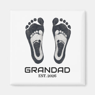 Aimant Date de création de l'empreinte de pied de bébé po