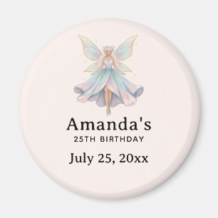 Aimant Date de fête d'anniversaire de l'ange féerique pas