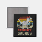 Aimant Daughtersaurus Trex Dinosaure Fille Saurus Famille (Recto/Verso)