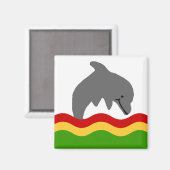 Aimant dauphin de reggae (Recto/Verso)