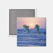 Aimant Dauphins au lever du soleil (Recto/Verso)
