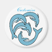 Aimant Dauphins bleus entourant Thunder_Cove (Devant)