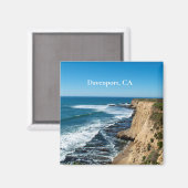 Aimant Davenport, California Magnet, étiqueté (Recto/Verso)