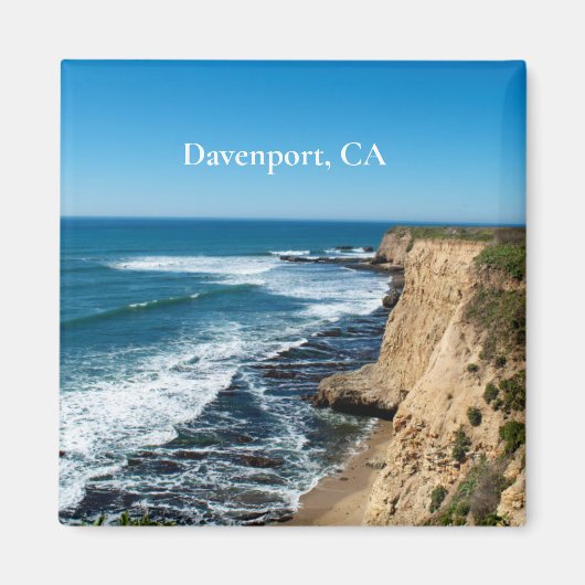 Aimant Davenport, California Magnet, étiqueté (Devant)