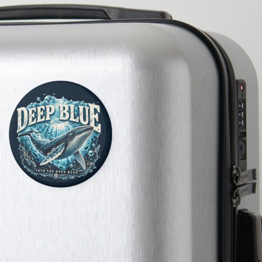 Aimant d'aventure de baleine bleu profond océan (In Situ (Bagages))