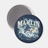 Aimant d'aventure de pêche MARLIN Océan (Recto/Verso)