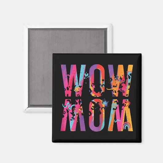 Aimant Day Maman est juste Wow Updown Art Brush Maman Wow (Recto/Verso)