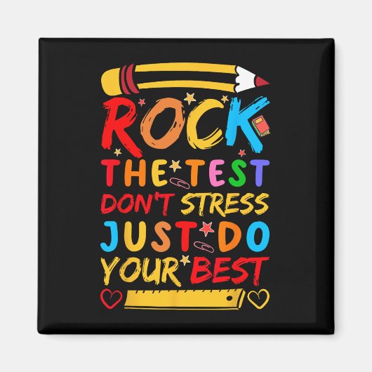 Aimant Day Rock Le Test Funky Enseignant Test Ex (Devant)