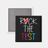 Aimant Day Rock The Test Teacher Test Day Funny Teache (Recto/Verso)