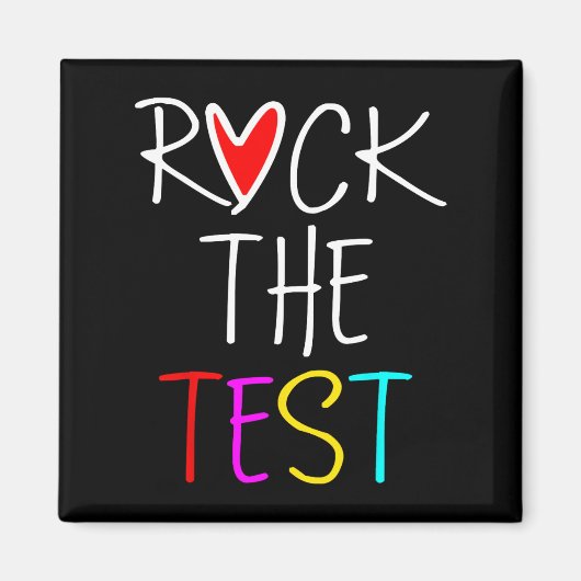 Aimant Day Rock The Test Teacher Test Day Funny Teache (Devant)
