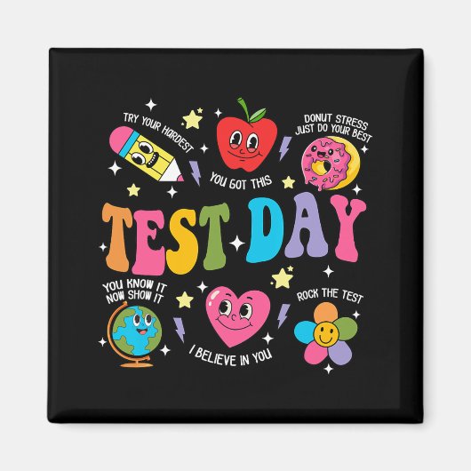 Aimant Day Rock The Test Test Day Motivation Enseignant (Devant)