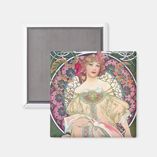 Aimant Daydream (printemps), Mucha (Recto/Verso)