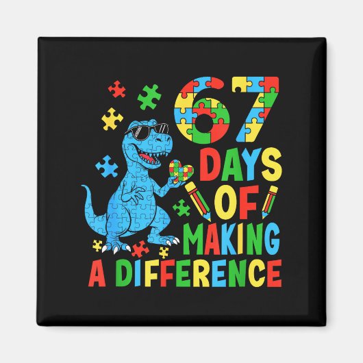 Aimant Days Of Making A Difference Dinosaur Autism Teache (Devant)