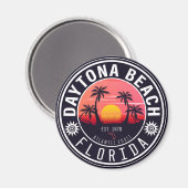 Aimant Daytona Beach Florida Retro Sunset Souvenirs 80s (Recto/Verso)