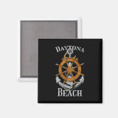Aimant Daytona Beach Florida Vacation Nautical Anchor Sai (Recto/Verso)