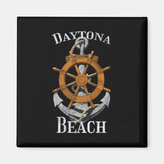 Aimant Daytona Beach Florida Vacation Nautical Anchor Sai (Devant)