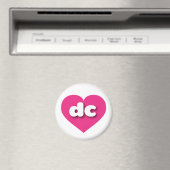 Aimant dc coeur rose chaud - J'aime dc (In Situ (Lave-vaisselle))