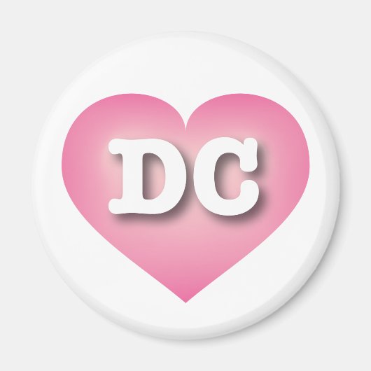 Aimant DC Pink Fade Heart - J'aime DC (Devant)