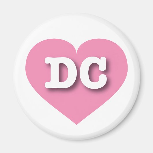 Aimant DC Pink Heart - J'aime DC (Devant)