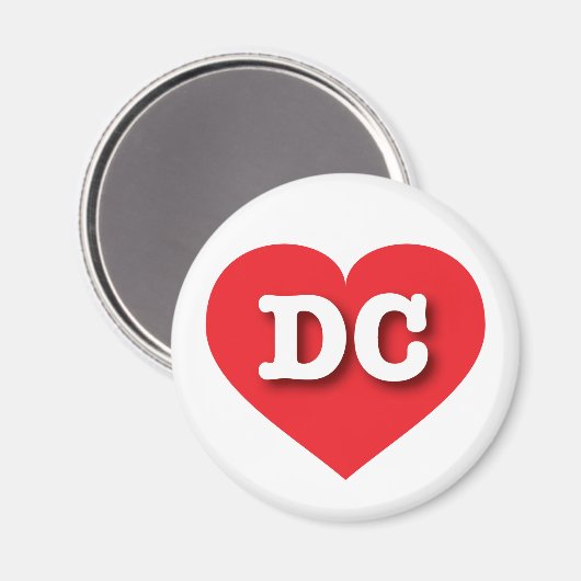 Aimant DC Red Heart - J'aime DC (Recto/Verso)