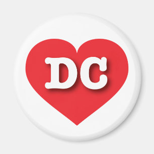 Aimant DC Red Heart - J'aime DC