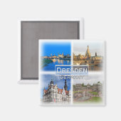 Aimant DE0127 Europe, Allemagne, Saxe, Dresde, Frigo (Recto/Verso)