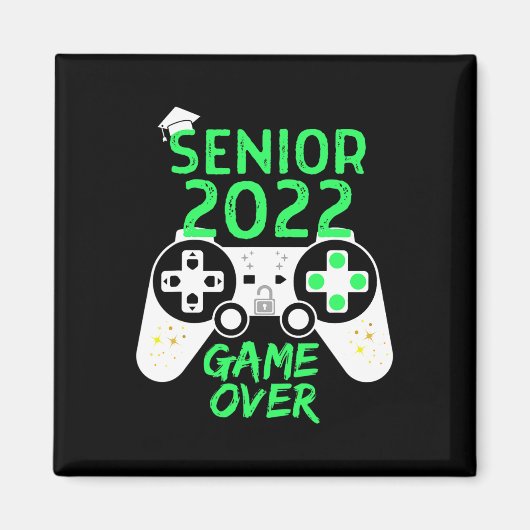 Aimant De 2022 Senior Jeu Vidéo Sur Écolier Vert (Devant)