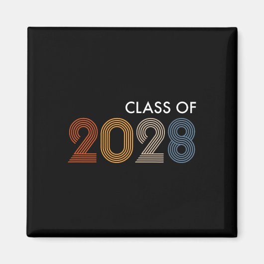 Aimant De 2028 Collège Université Lycée Future Grad (Devant)