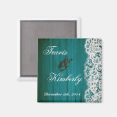 Aimant de 2 po x 2 po Favor Distrissé Dentelle en (Recto/Verso)