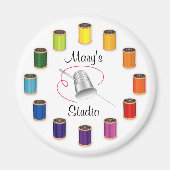 Aimant Dé à coudre, aiguille et fils (Devant)