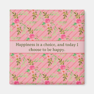 Aimant De Affirmation Feuille Et Fleurs