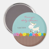 Aimant de Baby shower de chèvre mignon - personnal (Recto/Verso)