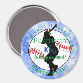 Aimant de baseball de positivité bleu clair HAMbyW (Recto/Verso)