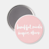 Aimant De beaux esprits inspirent les gens Citation inspi (Recto/Verso)